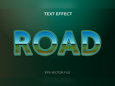 3D editable text effect