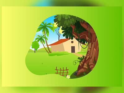 Landscape illustration village 3d animation app branding design graphic design icon illustration logo motion graphics typography ui ux vector
