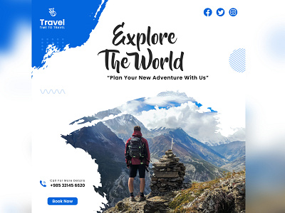 travel social media post design