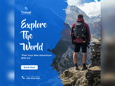 Travel social media post design