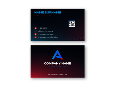 Business card illustrator design template 3d animation app branding design graphic design icon illustration logo motion graphics typography ui ux vector