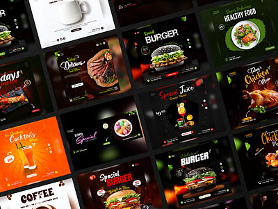 Food menu social media post 3d animation app branding design graphic design icon illustration logo motion graphics typography ui ux vector