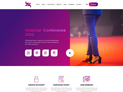 Webinar Landing Page Website Templates