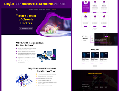 Growth Hacking Website 3d animation app branding design graphic design icon illustration logo motion graphics typography ui ux vector