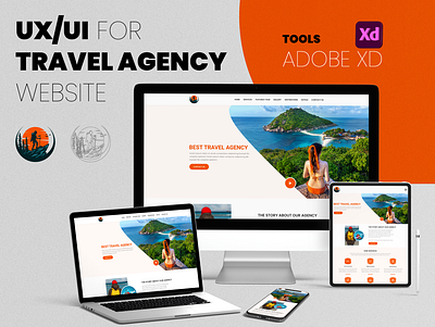 Travel Agency Website 3d animation app branding design graphic design icon illustration logo motion graphics typography ui ux vector
