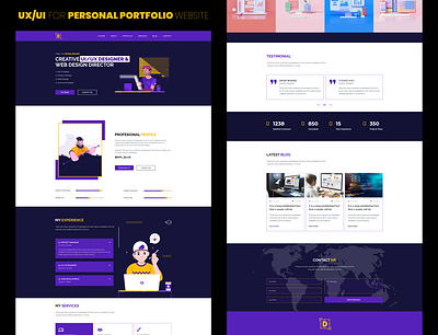 Personal Portfolio Website 3d animation app branding design graphic design icon illustration logo motion graphics typography ui ux vector