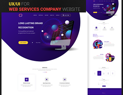 Web Services Company UX/UI 3d animation app branding design graphic design icon illustration logo motion graphics typography ui ux vector
