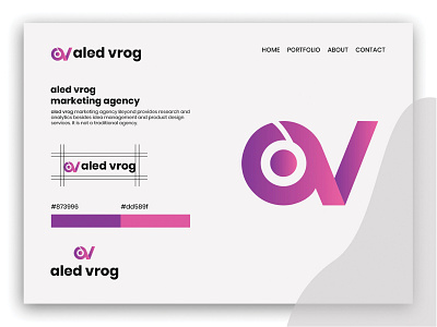 aled vrog-logo for marketing agency a v logo abstract advance around fast hexa hexagon letter logo revolve