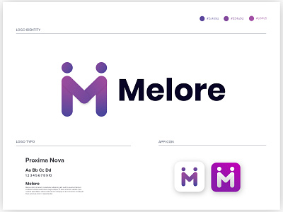 Melore modern logo and brand identiy design app appicon brandmark construction corporate e commerce elegant gradient logo logo logodesigner logomaker logos m m letter m letter logo minimal minimalist modern modernlogo