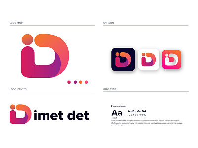 imet det modern logo and brand identity design app appicon brandmark construction corporate e commerce elegant gradient logo id id letter idletter logo logo logodesigner logomaker logos minimal minimalist modern modernlogo