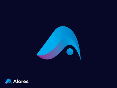 Alores modern a letter logo design a letter logo a logo a logo design a modern logo abstract agency app brand identity branding corporate creative design gradient logo logo branding logo design logo designer logo designs technology