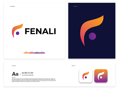 FENALI MODERN F LETTER LOGO DESIGN app appicon brandmark construction corporate e commerce elegant gradient logo logo logodesigner logomaker logos minimal minimalist modern modernlogo