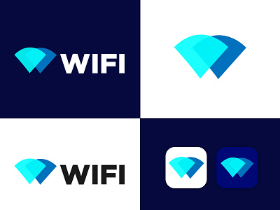 WIFI modern minimal technology logo design app appicon brandmark construction corporate e commerce gradient logo logo logodesigner logomaker logos minimal minimalist modern modernlogo pd pd letter pd letter logo technology