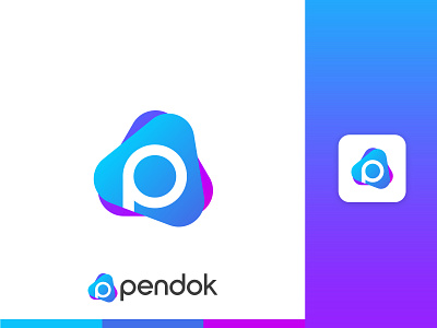 pendok modern minimalist logo design app appicon brandmark construction corporate e commerce gradient logo isometric logo design logodesigner logos minimal minimalist modern logo modernlogo p p letter p letter logo technology