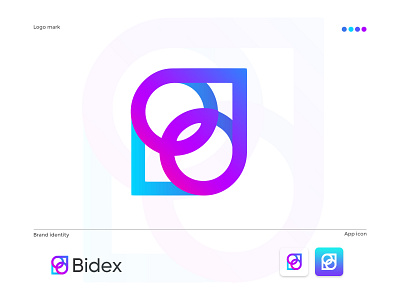 Bidex modern logo design app appicon brandmark construction corporate e commerce elegant gradient logo grdient isometric logo design logodesigner logomaker logos minimal minimalist modern logo modernlogo technology