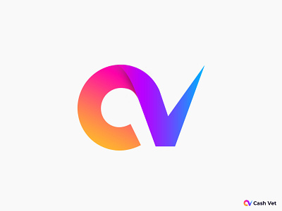 Cash Vet modern logo design app appicon brandmark construction corporate cv cv letter cv letter logo e commerce grdient isometric logo design logodesigner logos minimal minimalist modern logo modernlogo technology