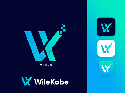 WileKobe wk letter technology logo design app appicon brandmark construction corporate e commerce gradient logo isometric logo design logodesigner logos minimal minimalist modern logo technology technology logo wk wk letter wk letter logo