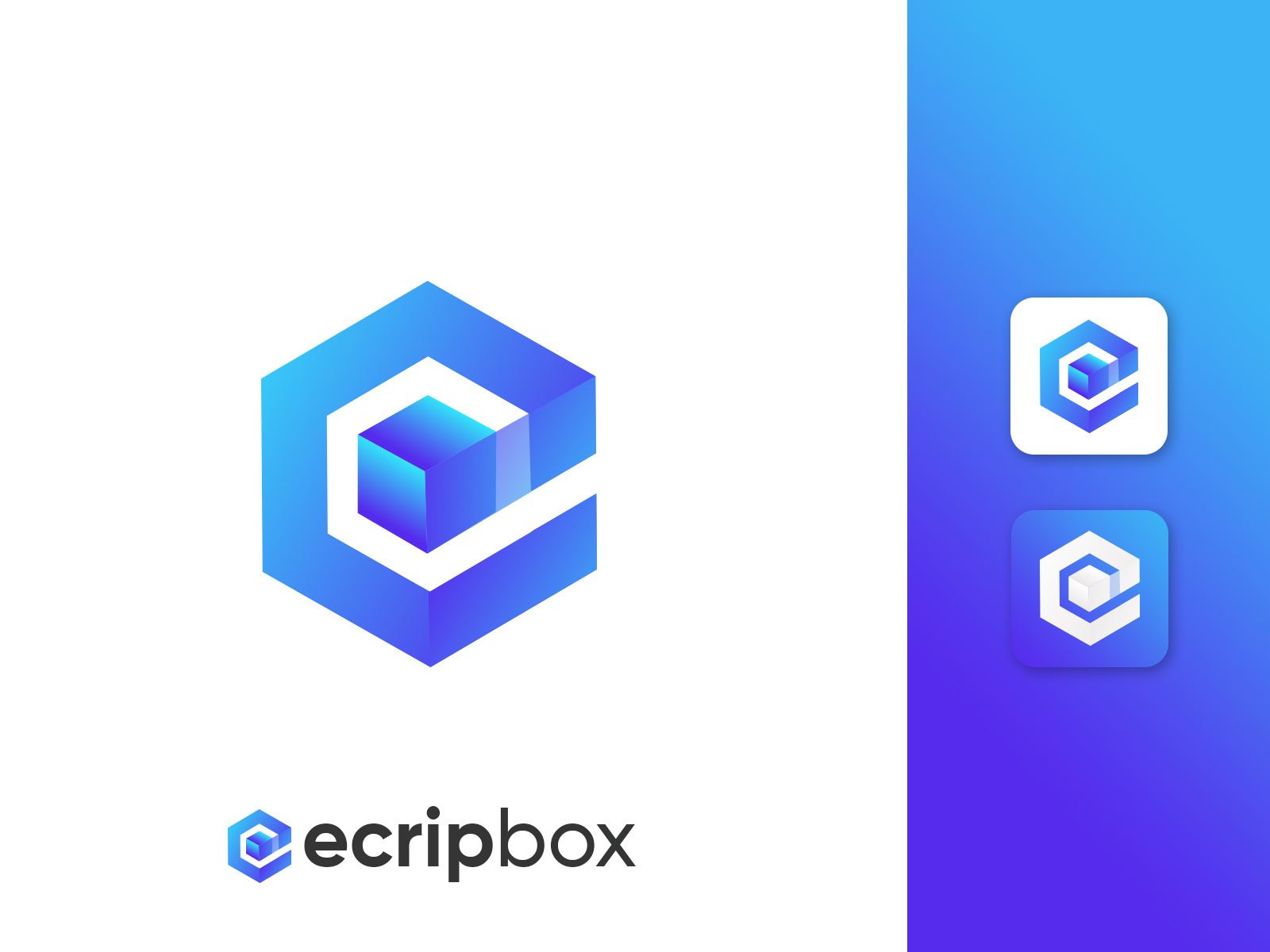 Dribbble ecripbox e letter box logo design.jpg by Mithun Das
