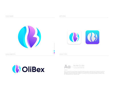 OliBex modern logo design app appicon brand brand identity corporate creative e commerce gradient logo isometric logo logo design logodesigner logos minimalist modern modern logo ob ob letter ob letter logo technology