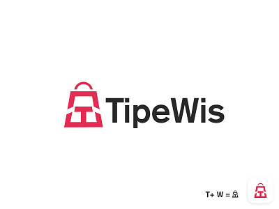 TipeWis e-commerce logo design app appicon brand brand identity e commerce fast delivery logo logo design logo designer minimalist modern logo online store shop shopping simple store tw tw letter tw letter logo
