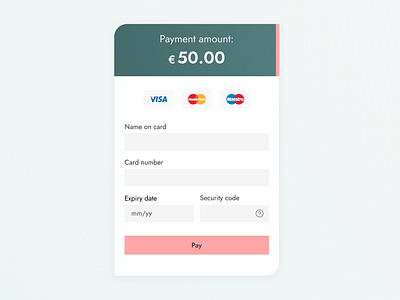 Daily UI 001: Credit card checkout