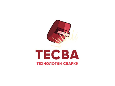 Welding company logo cyrillic dark design illustration logo red vector welding work