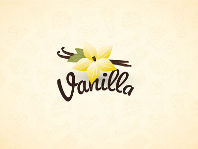 Vanilla logo branding bright bright color cute design illustration logo logo design logodesign logotype logotype design typography vanilla vector