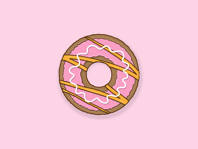 Donut illustration design donut donut day donuts flat flat illustration flatdesign illustration pink simple simple design simple illustration vector