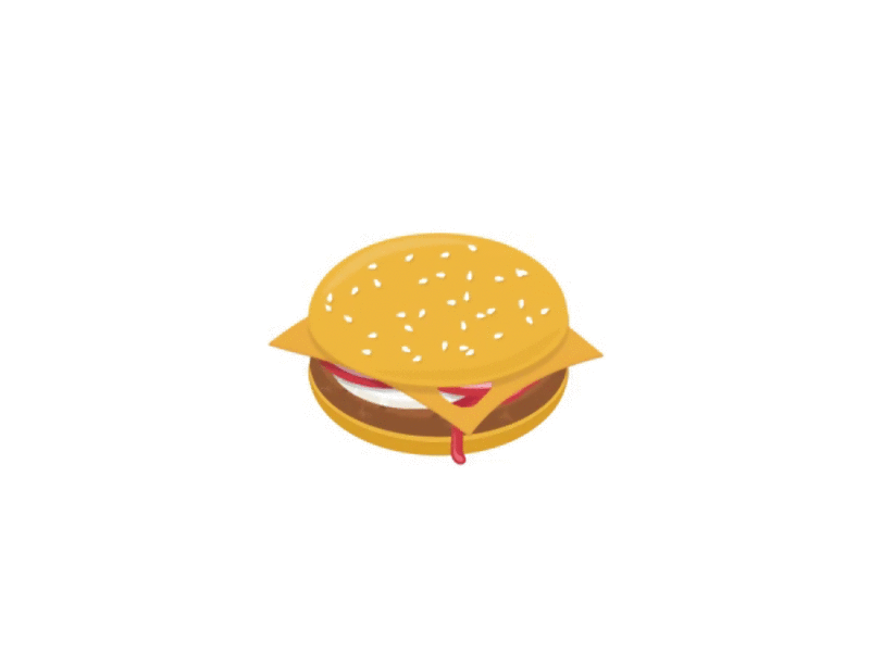 Burger expanded animation burger cheese food illustraton meat menu