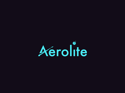 Logo challenge #1 (Aerolite) blue challenge dark logo planet rocket rocketship space travel