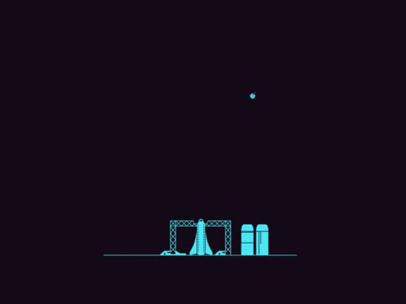 Aerolite: Space travel agency logo animation animation blue challenge dark illustration logo planet rocket spaceship travel