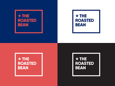 The Roasted Bean bean blue border challenge coffee dailylogochallenge design illustration logo logo a day roast star typography vietnam