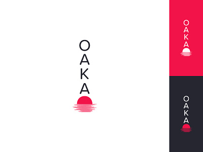 Daily logo challenge Day 7: OAKAO challenge dailylogochallenge design ethnic font illustration japan japanese logo red sunset tokyo typography vector