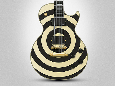 Les Paul Custom - photoshop gibson guitar illustration photoshop
