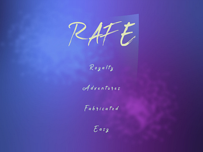 Name description RAFE graphic design logo illustration