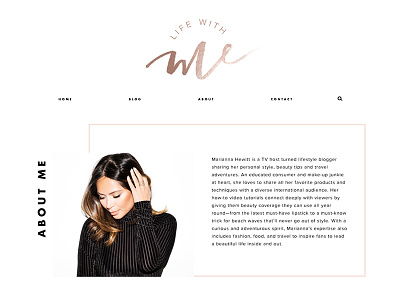 Life With Me website branding website design wordpress