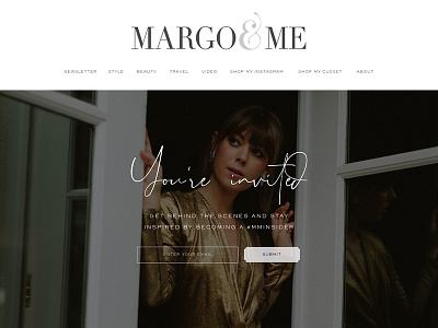 Subscribe page for Margo & Me art direction branding fashion graphic design marketing ui design web design