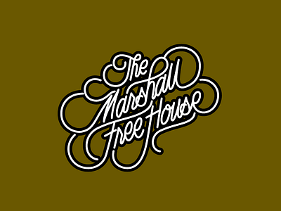 Marshall Free House Script letters script type