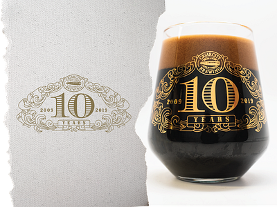 10th Year Anniversary Glass glassware