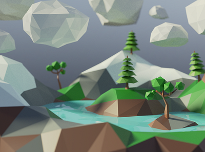 Lowpoly fun 3d art 3drender animation blender cycles design illustration lowpoly mograph motion xav