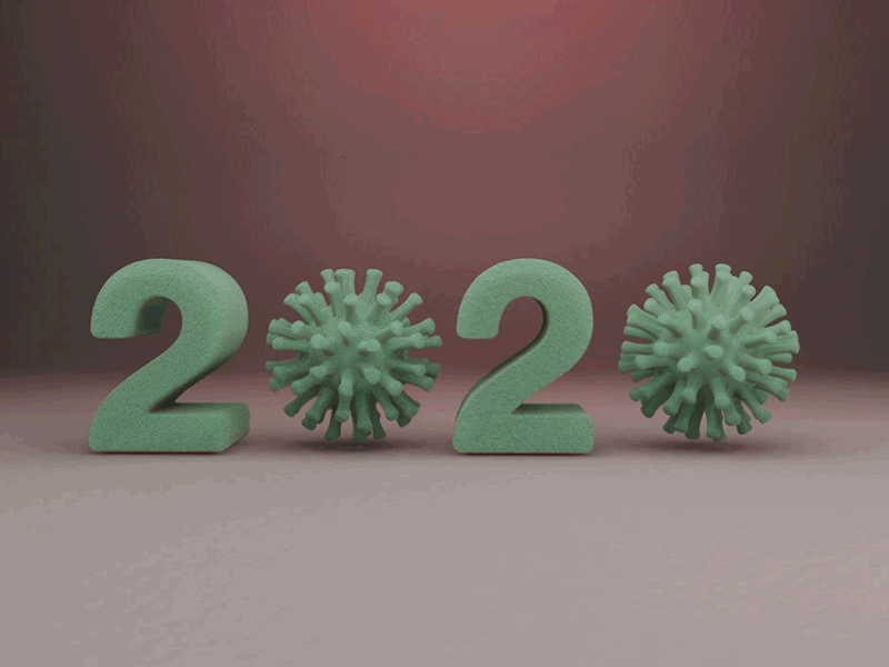 2021 Short Animation 2020 2021 3d blender blender3d design motion new year physics virus xav