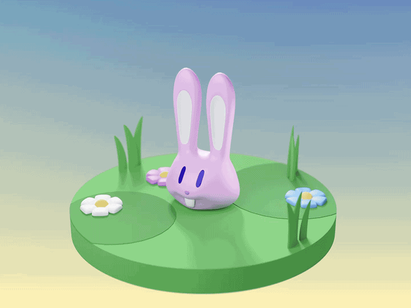 Easter Special, Easter Bunny 3d animation blender3d bunny bunny hop charachter design design easter easter bunny illustration jump motion xav