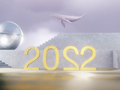 2022 Animated Wish Card 3d animation blender3d design graphic design illustration motion motion graphics surreal xav