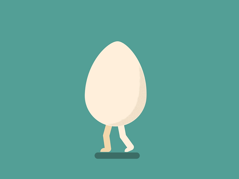 Lil' Eggy Walk Cycle after affects animation charachter design duik duik bassel illustration motion rig vector walk cycle xav
