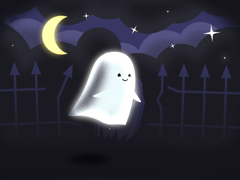 Happy Halloween! after affects animation bats cemetery charachter design design duik bassel ghost grave illustration motion night pumpkin vector xav