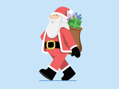 Happy Santa Claus animation charachter design design duik duik bassel illustration motion rig vector xav