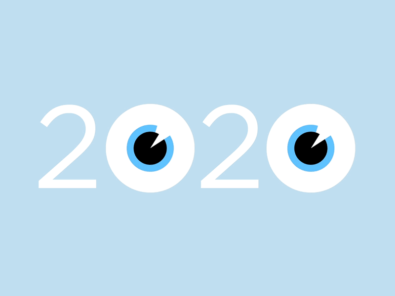 2020 Eyes 2020 after affects animation branding design illustration motion new year rig vector xav