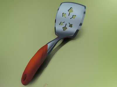 spatula 2d illustration wacom