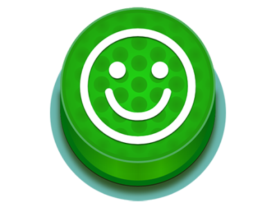 Green BUTTON 2d best button good green pleasing press push smile smily ui ux