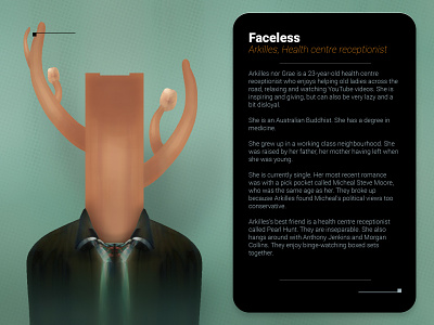 Faceless A2 2d character gimp sci fi